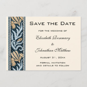 Reserve A Data Casamento vintage, Art Nouveau Iris Flowers Floral