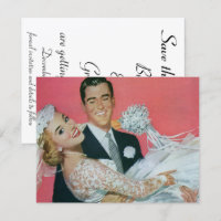 Casamento Vintage Felizes Recém-casados, Salve a D