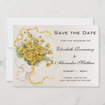 Casamento Vintage, Flores de Botão-de-Ouro Amarelo