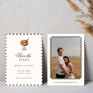 Reserve A Data Casamento Vintage Francês Coquete Espresso Martini