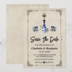 Reserve A Data Casamento Vintage Halloween Salve A Data