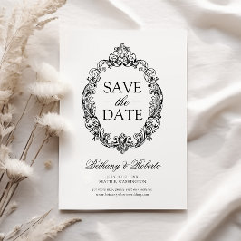 Reserve A Data Casamento Vintage Rococó Salve A Data
