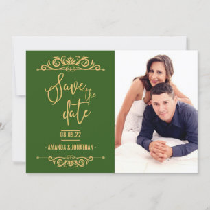 Reserve A Data Casamento vintage Salvar a data foto personalizada