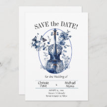 Casamento Violino Branco e Azul