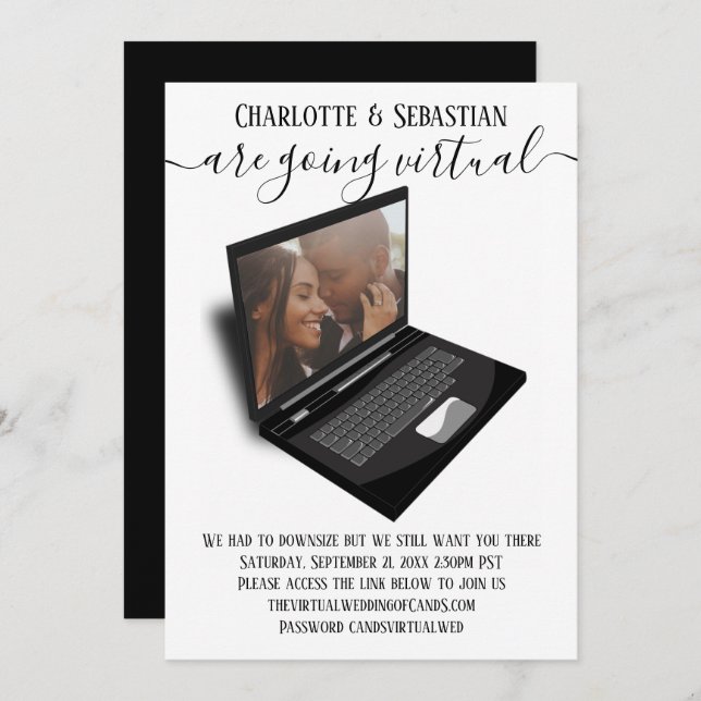 Reserve A Data Casamento Virtual Salvar A Foto Da Data (Frente/Verso)