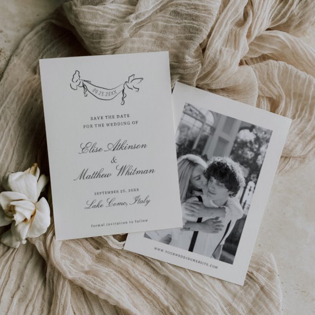 Reserve A Data Casamento Whimsical Ilustrado (Criador carregado)