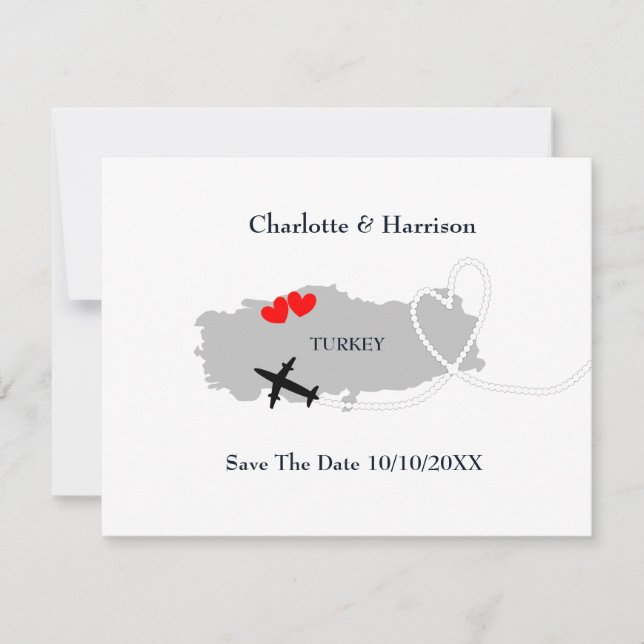 Reserve A Data Casamentos no Exterior Turquia Salvar Data (Frente)