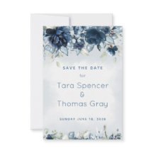 Cascading Dusty Blue Peony Weding