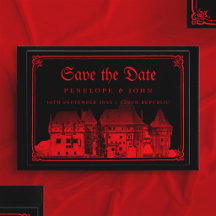 Castelo de Vampiros Góticos Borda de Casamento Pre