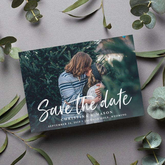 Reserve A Data Casual Brush | Photo Save the Date (Criador carregado)