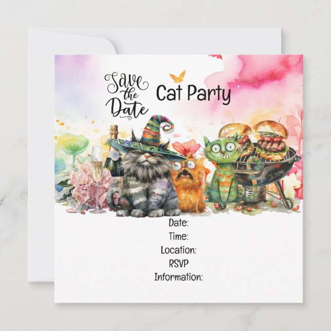 Reserve A Data Cat Purr-fectly Quirky Cat Party (Frente)
