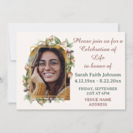 Reserve A Data Celebração da Life Boho Floral Arch Photo Funeral