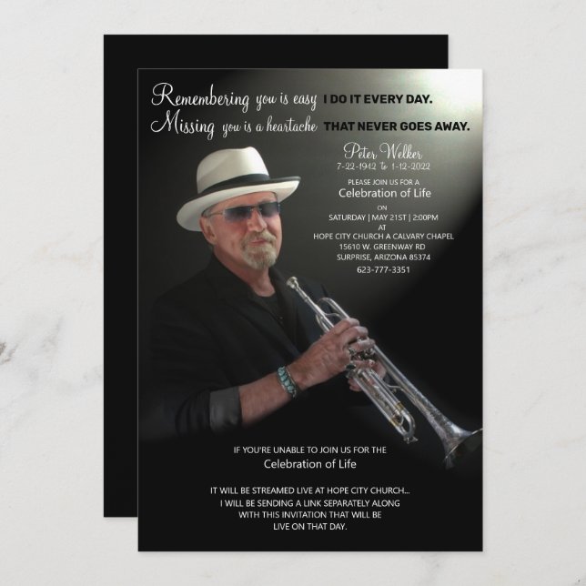 Reserve A Data Celebração da Vida Salva a Data (Frente/Verso)