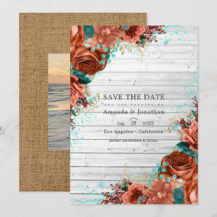 Reserve A Data Celebração de Casamento Floral Rústico em Celeiro