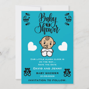 Reserve A Data Celebração de Chegada do Baby Shower Salve a Data