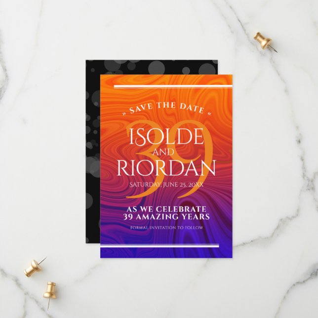 Reserve A Data Celebração do 39º aniversário de casamento da Agat (Frente/Verso In Situ)