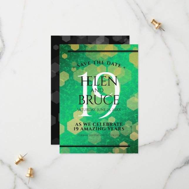 Reserve A Data Celebração do aniversário de casamento do Elegante (Frente/Verso In Situ)