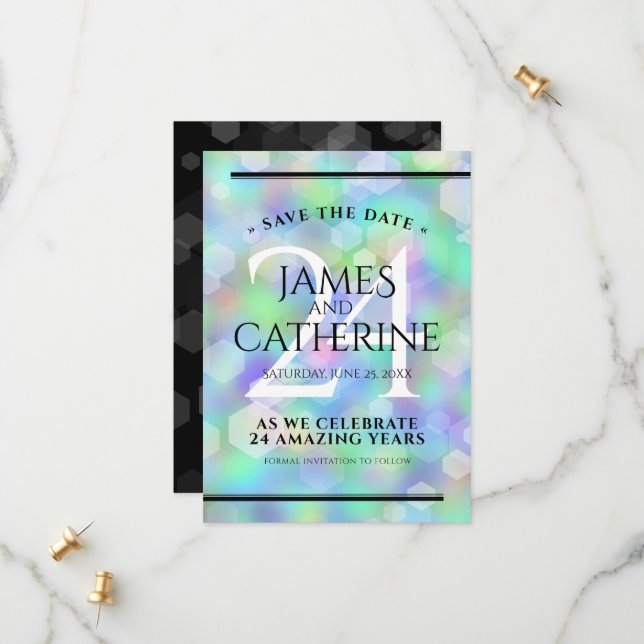 Reserve A Data Celebração do Aniversário de Casamento Opal 24 (Frente/Verso In Situ)