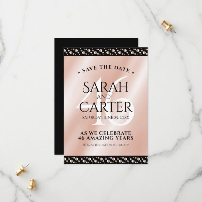 Reserve A Data Celebração do Aniversário de Casamento Pearl 46 (Frente/Verso In Situ)