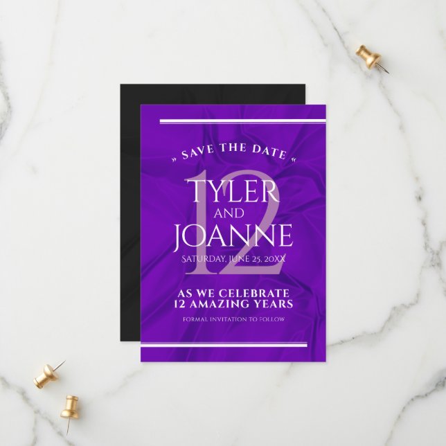 Reserve A Data Celebração do Aniversário do Casamento da Seda da  (Frente/Verso In Situ)