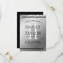 Reserve A Data Celebração do Aniversário do Casamento de Aço Eleg