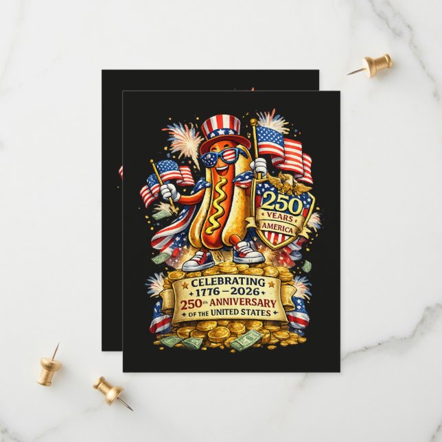 Reserve A Data Celebração dos 250 anos de Independência dos EUA (Frente/Verso In Situ)