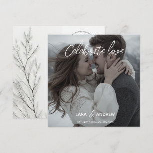 Reserve A Data Celebre o Amor Personalizado Simples Moderno casam
