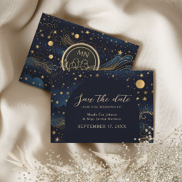 Reserve A Data Celestial Navy Gold Wedding