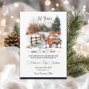 Reserve A Data Cena de Inverno de Aniversário de Casamento de 70