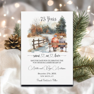 Reserve A Data Cena de Inverno de Aniversário de Casamento de 75