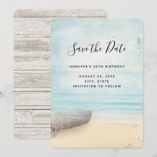 Reserve A Data Cena de praia russa com barco e farol