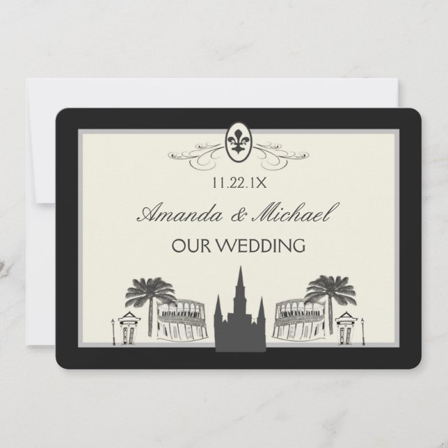 Reserve A Data Cenas de Nova Orleans Pretas e Brancas Salvem a Da (Frente)