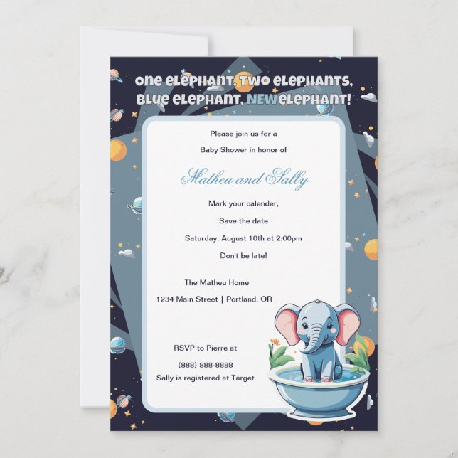 Reserve A Data chá de fraldas (Frente)