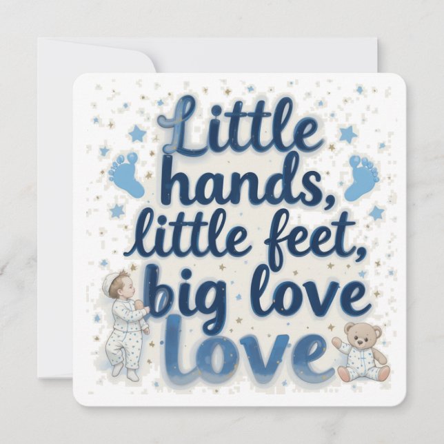 Reserve A Data Chá de fraldas de pés pequenos (Frente)