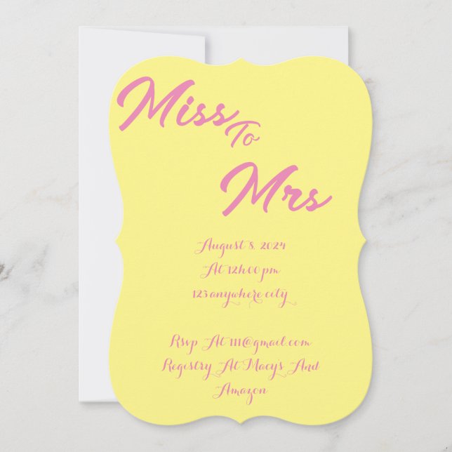 RESERVE A DATA CHÁ DE PANELA MODERNO DE TINTA SIMPLES (Frente)