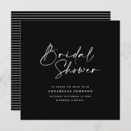 Reserve A Data Chá de panela preto e branco de script casual