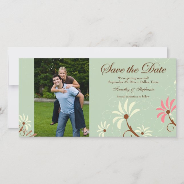 Reserve A Data Chá mole + casamento floral com creme salvar a dat (Frente)