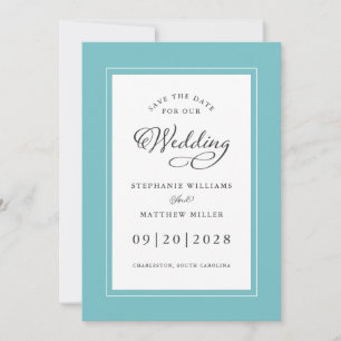 Reserve A Data Chamada de Noivado de Casamento Elegante Caligrafi