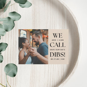 Reserve A Data Chamamos Dibs De Casamento Engraçado