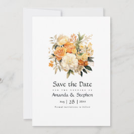 Reserve A Data Champagne e Ivory Floral Weding