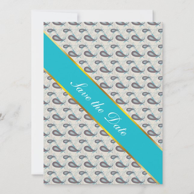 Reserve A Data Champagne Paisley Pattern (Frente)