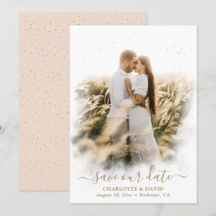 Reserve A Data Champanhe Foto Dourada De Casamento Salve Nosso Ca