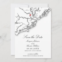 Charleston SC Elegante Casamento Negro e Branco