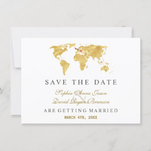 Reserve A Data Charm Destination Gold World Map Wedding