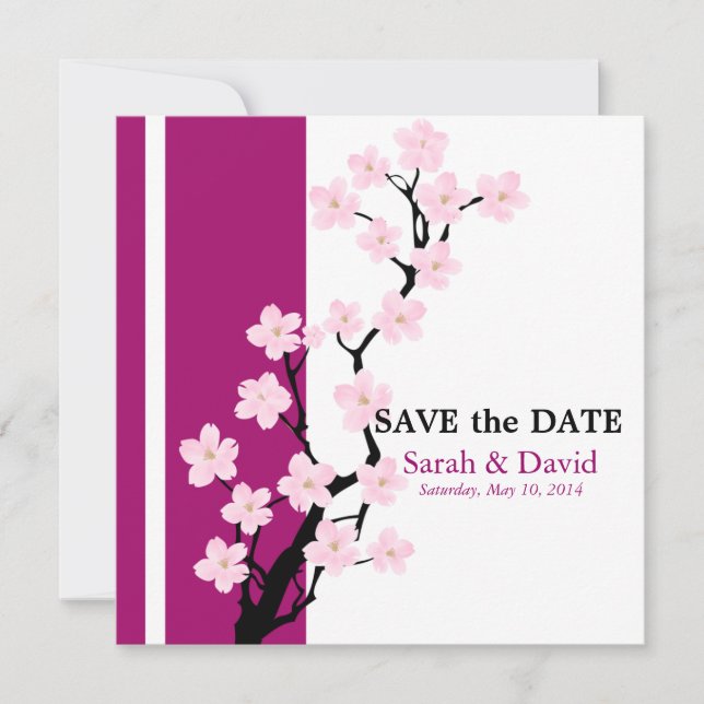 Reserve A Data Cherry Blossom | Salvar a data (Frente)