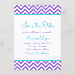Reserve A Data Chevron Purple Teal Blue Bat Mitzvah Salvar Data