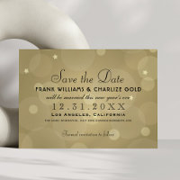 Chic Bolhas Estrelas Ouro Champanhe Casamento