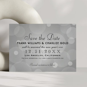Reserve A Data Chic C champagne Bolha Cinza Platina Casamento