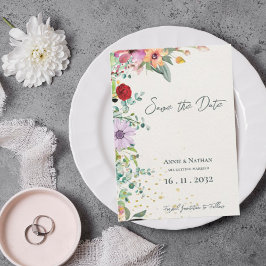 Reserve A Data Chic Elegant Watercolor Flores Flóridos