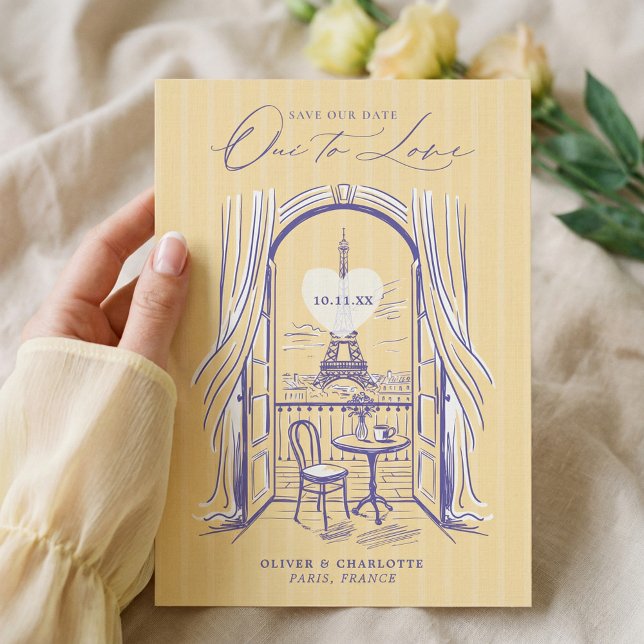 Reserve A Data Chic La Dolce Vita Hand Drawn Paris Eiffel Tower  (Chic La Dolce Vita Hand Drawn Paris Eiffel Tower Save The Date)